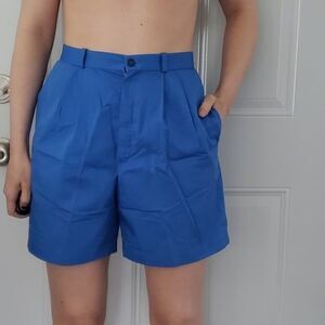 00s Blue Home Made High Waist Shorts‎